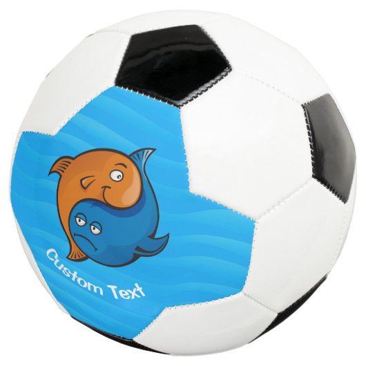 Yin Yang Fish Cartoon Voetbal (Drie kwart)