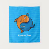 Yin Yang Fish Cartoon Wandkleed (Voorkant)