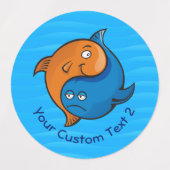 Yin Yang Fish Labels (Design 2)