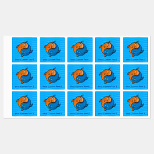 Yin Yang Fish Labels