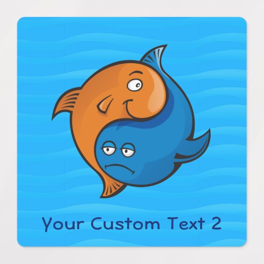 Yin Yang Fish Labels (Design 2)