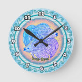 Yin Yang Fish  Ronde Klok (Voorkant)