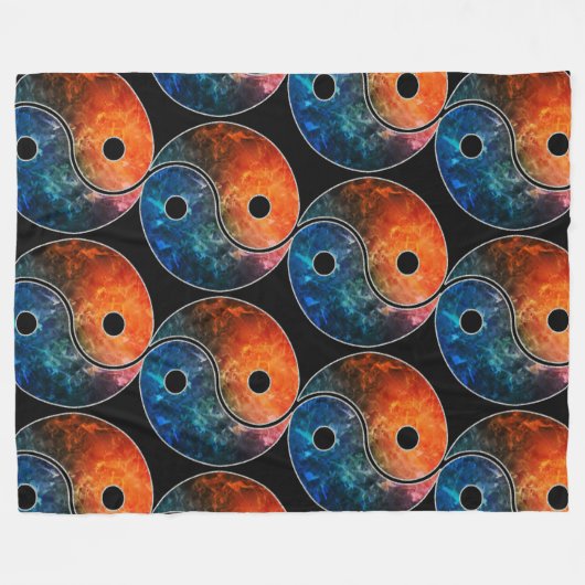 Yin Yang ☯ Fleece Blanket (Voorkant (Horizontaal))