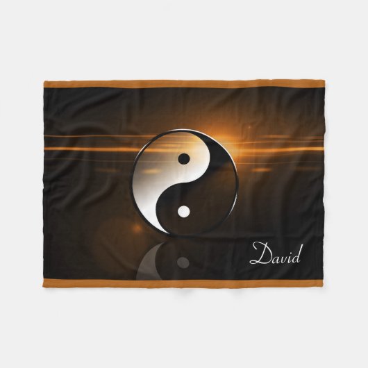 Yin Yang Fleece Blanket Deken (Voorkant (Horizontaal))