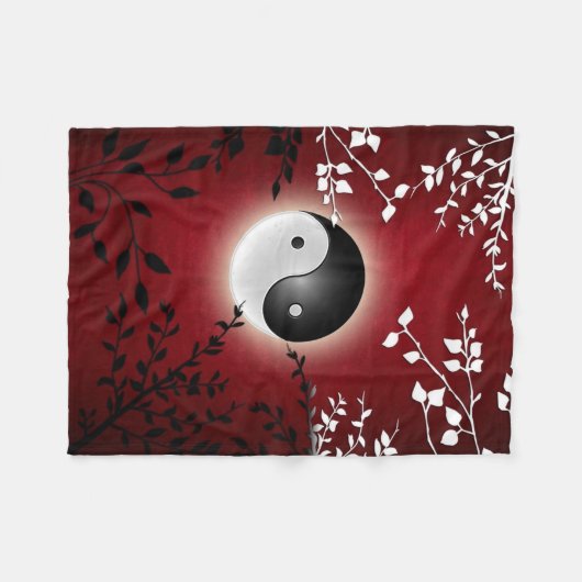 Yin Yang Fleece Blanket Deken (Voorkant (Horizontaal))