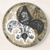 Yin Yang Fleur De Lis Onderzetter (Voorkant)