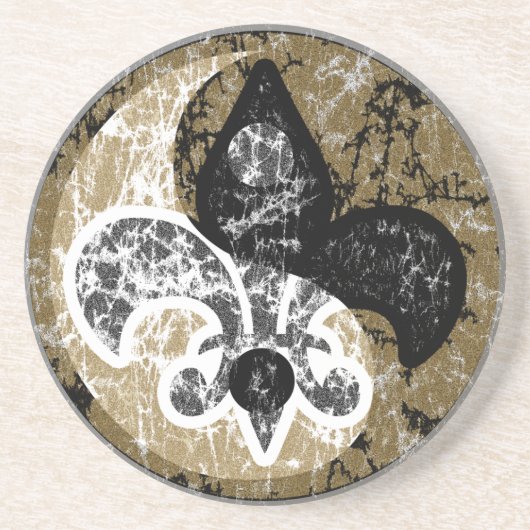Yin Yang Fleur De Lis Onderzetter (Voorkant)