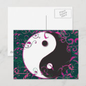 Yin & Yang Floral Design Briefkaart (Voorkant / Achterkant)
