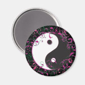 Yin & Yang Floral Design Magneet (Voorkant / Achterkant)