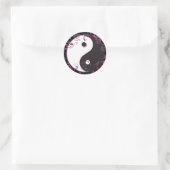 Yin & Yang Floral Design Ronde Sticker (Tas)