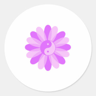 Yin Yang Floral Ronde Sticker