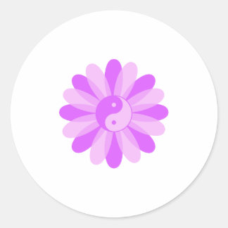 Yin Yang Floral Ronde Sticker