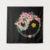 Yin Yang Floral Wandkleed (Voorkant (horizontaal))