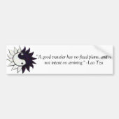 Yin-Yang flower en Lao Tzu citaat Bumber Sticker (Voorkant)