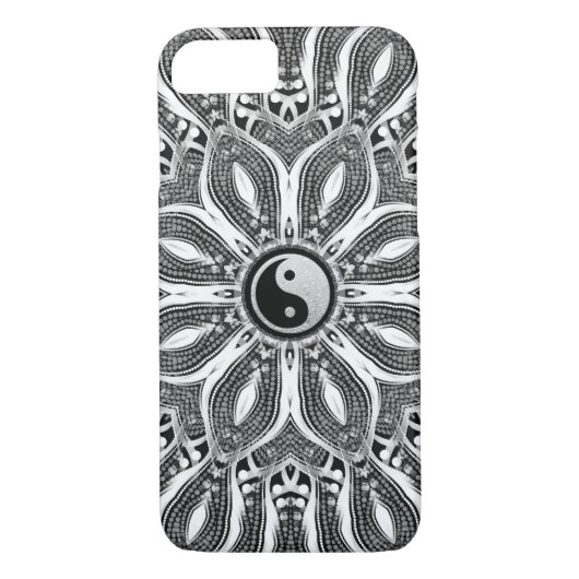 Yin Yang Flower of Life iPhone 7 Hoesje (Achterkant)