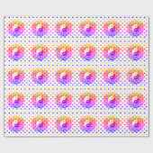 Yin Yang Flower of Life Rainbow Cadeaupapier (Vlak)