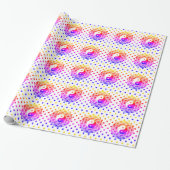 Yin Yang Flower of Life Rainbow Cadeaupapier (Uitgerold)