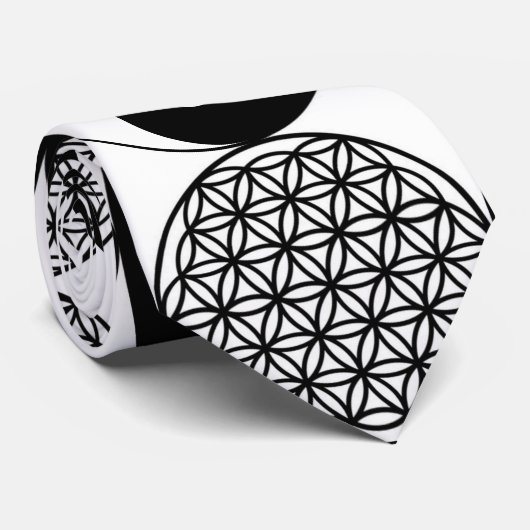 Yin Yang -flower of life Stropdas (Opgerold)