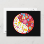 Yin Yang Flowers Briefkaart (Voorkant / Achterkant)