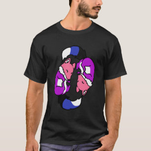 Yin Yang Foxes Genderfluid Pride T-shirt