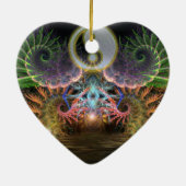 Yin Yang Fractal Wings Love Ornament (Achterkant)