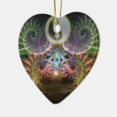 Yin Yang Fractal Wings Love Ornament (Links)