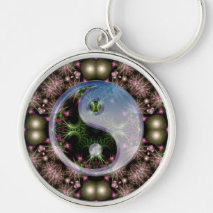 Yin Yang Fractal Wreath Sleutelhanger