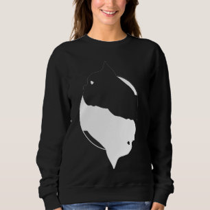 Yin Yang Franse Bulldog Franse Symbool Meditatie Trui