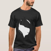 Yin Yang French Bulldog Funny Frenchie Symbol Medi T-shirt (Voorkant)