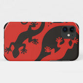 YIN & YANG Geckos Black Red + uw achtergrondidee Case-Mate iPhone Case (Achterkant (horizontaal))