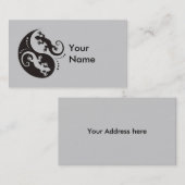 YIN & YANG Geckos zwart + uw achtergrond en idee Visitekaartje (Voorkant / Achterkant)