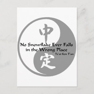 Yin Yang - Geen Sneeuwvlok Briefkaart