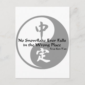 Yin Yang - Geen Sneeuwvlok Briefkaart