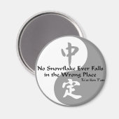 Yin Yang - Geen Sneeuwvlok Magneet (Voorkant / Achterkant)