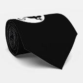 YIN & YANG Gekko's wit + jouw rug. & idee Stropdas (Opgerold)