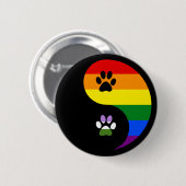 Yin-yang Gender Koningin Ronde Button 5,7 Cm (Voorkant /achterkant)