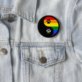 Yin-yang Gender Koningin Ronde Button 5,7 Cm (In situ)