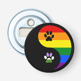 Yin-Yang Genderqueer Button Bottle Opener
