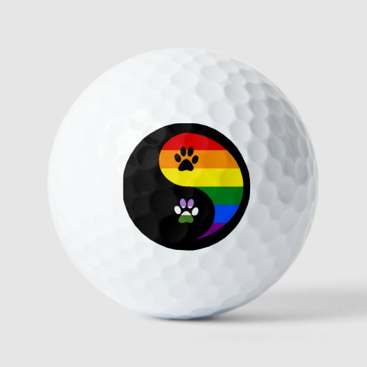 Yin-Yang Genderqueer Golfballen (Voorkant)
