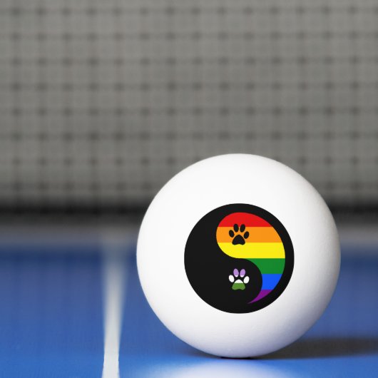 Yin-Yang Genderqueer Ping Pong Ball (Net)