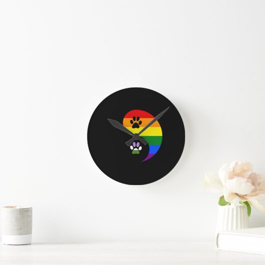Yin Yang Genderqueer Wall Clock Ronde Klok (Huis)