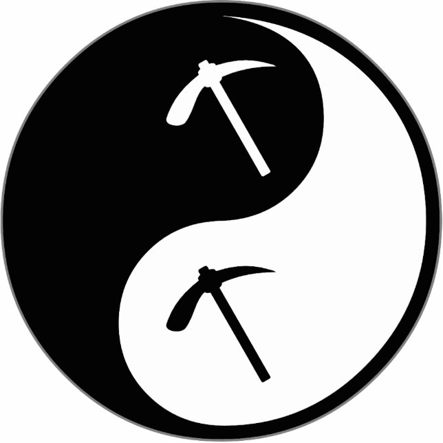 Yin Yang Geology Fotobeeldje Ornament (Voorkant)