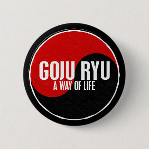 Yin Yang GOJU RYU 1 Ronde Button 5,7 Cm