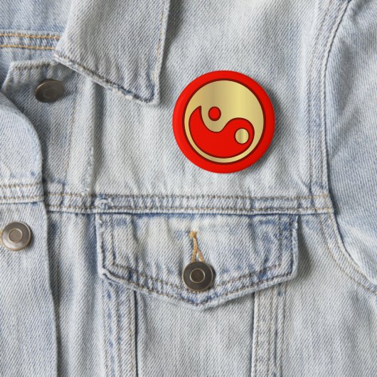 Yin Yang Gold en Red Button (In situ)