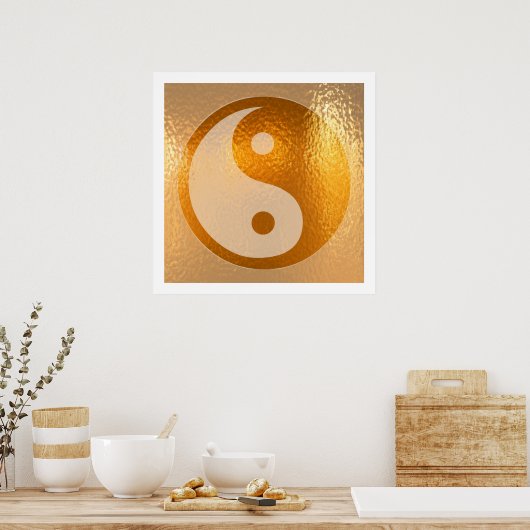 YIN YANG Gold Poster YingYang (Keuken)