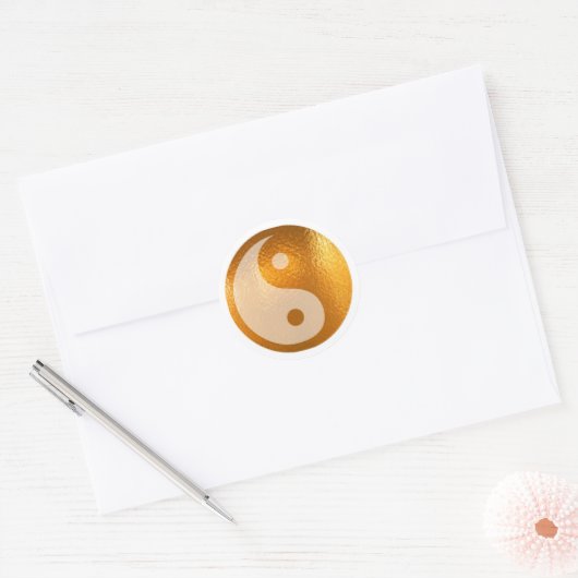 YIN YANG GOLD RONDE STICKER (Envelop)