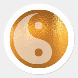 YIN YANG GOLD RONDE STICKER