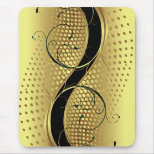 Yin Yang-Gold Swirls Muismat