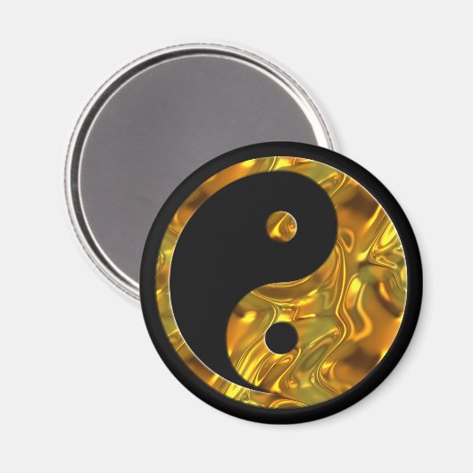 Yin & Yang GOLD | zwart Magneet (Voorkant / Achterkant)