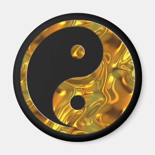 Yin & Yang GOLD | zwart Magneet (Voorkant)